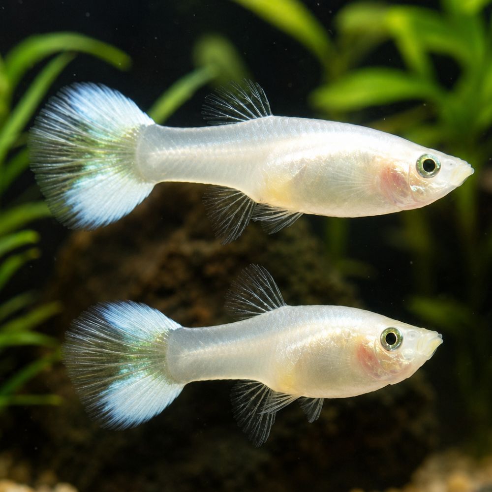 Platinum Guppy FEMALES